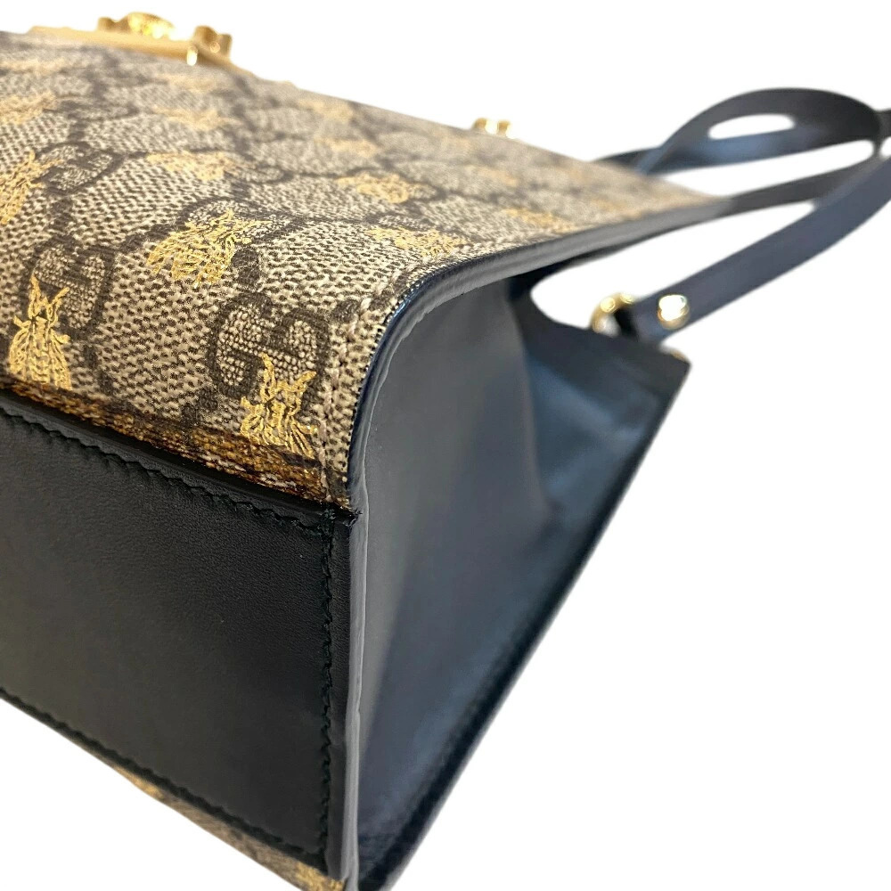 Gucci Crossbody Padlock Supreme Shoulder Bee Bag GG Beige Chain